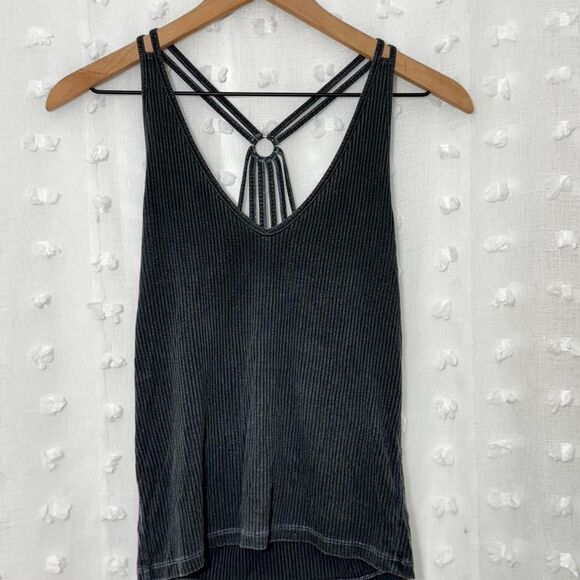 American Eagle Outfitters Gray Crop Tank Womens medium - Picture 2 of 4